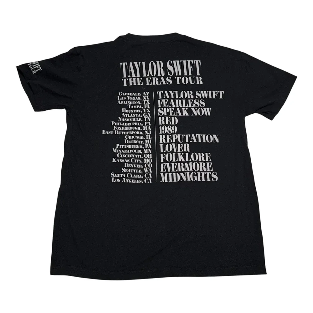 Taylor‎ Swift The Eras Tour Double Sided Official Black Tour Shirt Men's Medium